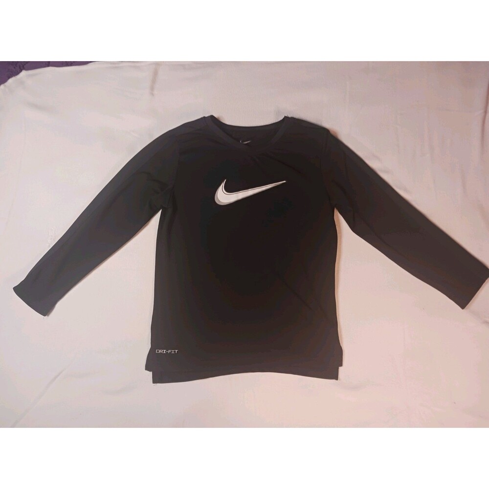 Nike Dri-FIT Legend Big Kids' Boys T-Shirt - Black S Long Sleeve